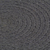 Vidaxl placemats 6 st rond 38 cm katoen effen donkergrijs