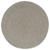 Vidaxl placemats 4 st rond 38 cm katoen effen grijs