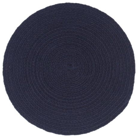 Vidaxl placemats 4 st rond 38 cm katoen effen marineblauw