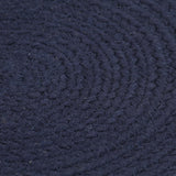 Vidaxl placemats 4 st rond 38 cm katoen effen marineblauw