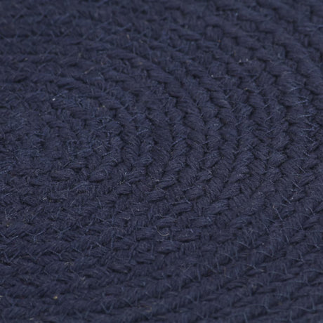 Vidaxl placemats 4 st rond 38 cm katoen effen marineblauw