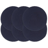 Vidaxl placemats 6 st rond 38 cm katoen effen marineblauw