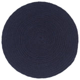 Vidaxl placemats 6 st rond 38 cm katoen effen marineblauw