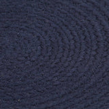 Vidaxl placemats 6 st rond 38 cm katoen effen marineblauw