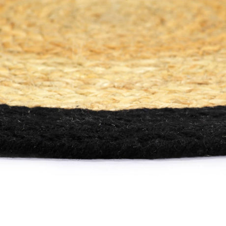 Vidaxl placemats 4 st 38 cm jute en katoen natuurlijk en zwart