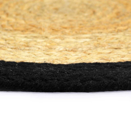 Vidaxl placemats 6 st 38 cm jute en katoen natuurlijk en zwart