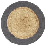 Vidaxl placemats 4 st 38 cm jute en katoen natuurlijk en antraciet