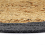 Vidaxl placemats 6 st 38 cm jute en katoen natuurlijk en antraciet