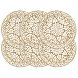 Vidaxl placemats 6 st rond 38 cm jute wit