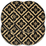 Vidaxl placemats 4 st rond 38 cm jute zwart