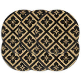 Vidaxl placemats 6 st rond 38 cm jute zwart