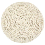 Vidaxl poef macramé handgemaakt 45x30 cm katoen