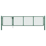 VidaXL Poort 350x75 cm staal groen