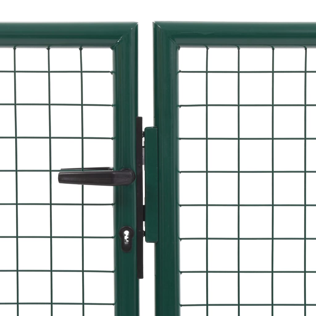 VidaXL Poort 350x75 cm staal groen