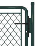 Vidaxl tuinpoort staal 100x100 cm groen