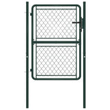 Vidaxl tuinpoort staal 100x125 cm groen