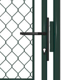 Vidaxl tuinpoort staal 100x125 cm groen