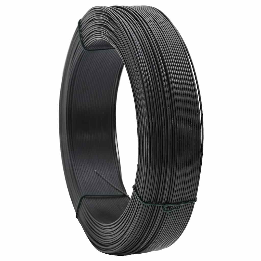 Vidaxl hekbinddraad 250 m 1,4 2 mm staal antraciet