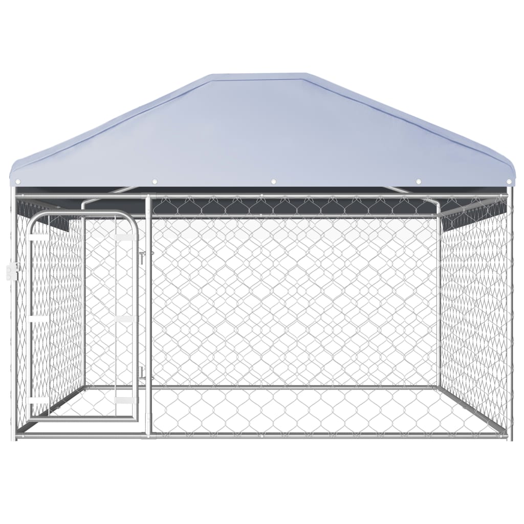 VidaXL Hondenkennel voor buiten met dak 200x200x135 cm