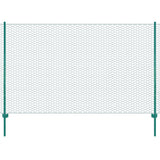 VidaXL Draadgaashek met palen 25x1,5 m staal groen