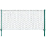 Vidaxl draadgaashek met palen 25x0,75 m staal groen