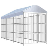 VidaXL Hondenkennel voor buiten met dak 450x150x200 cm