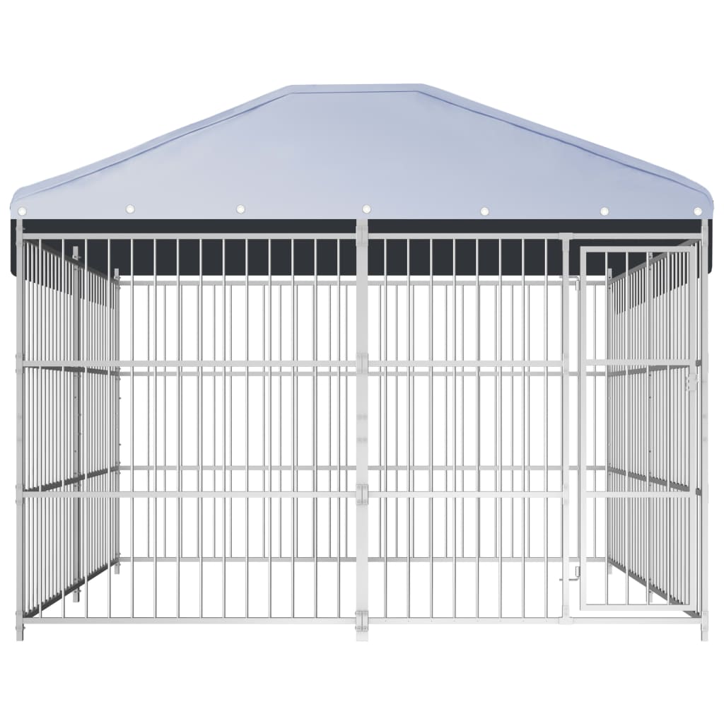 VidaXL Hondenkennel voor buiten met dak 300x300x200 cm