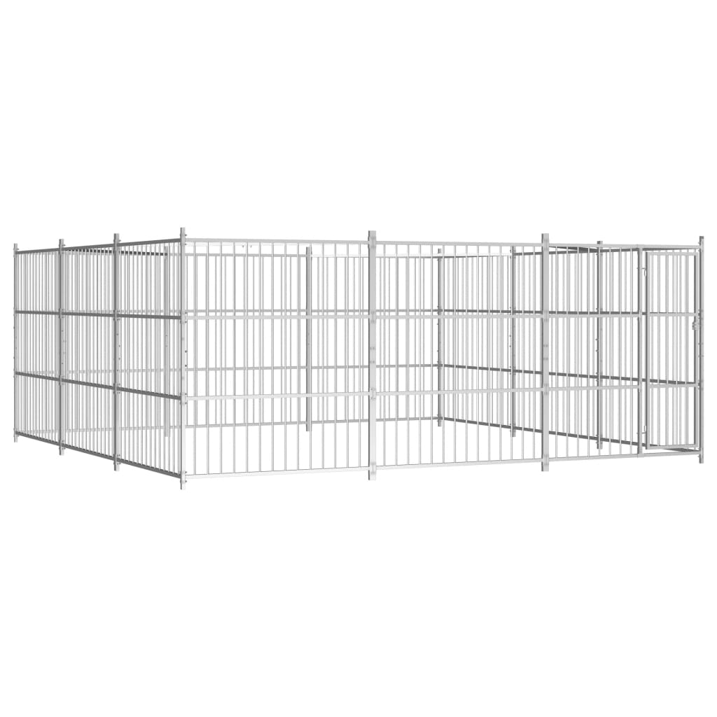 VidaXL Hondenkennel voor buiten 450x450x185 cm