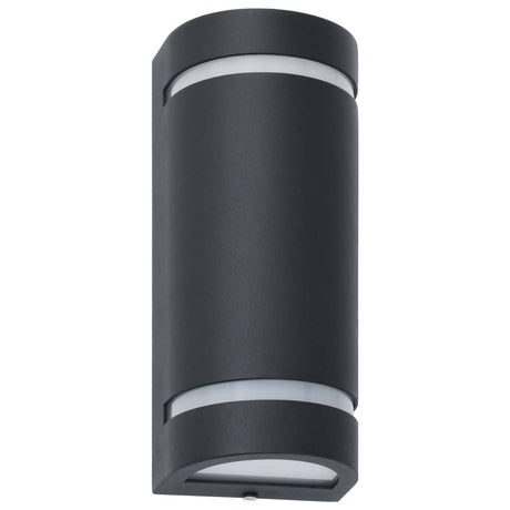 Vidaxl buitenwandlampen 2 st 35 w halfrond zwart