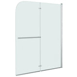 Vidaxl douchewand inklapbaar 2 panelen 120x140 cm esg