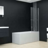 Vidaxl douchewand inklapbaar 2 panelen 120x140 cm esg