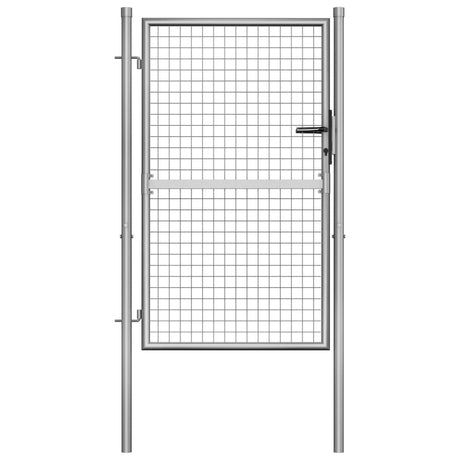 Vidaxl poort 105x175 cm gegalvaniseerd staal zilverkleurig