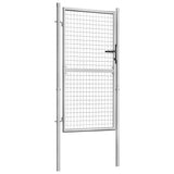 Vidaxl tuinpoort gegalvaniseerd staal 100x150 cm zilver