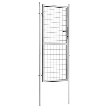 Vidaxl tuinpoort gegalvaniseerd staal 100x200 cm zilver