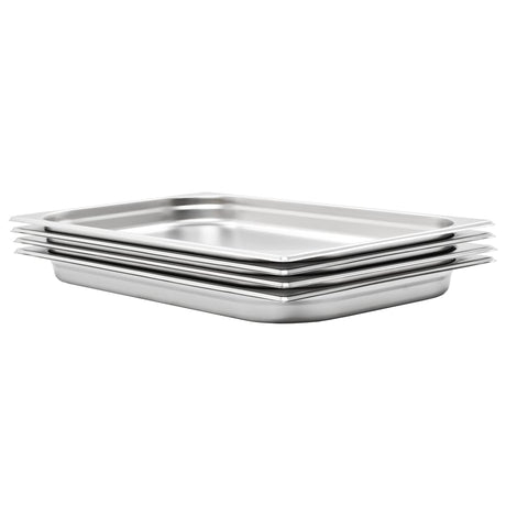 Vidaxl gastronormbakken 4 st gn 1 1 40 mm roestvrij staal
