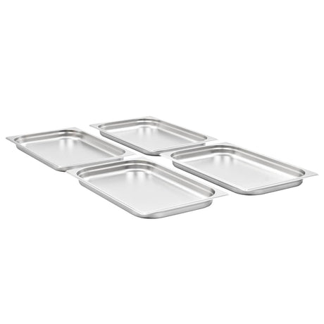 Vidaxl gastronormbakken 4 st gn 1 1 40 mm roestvrij staal