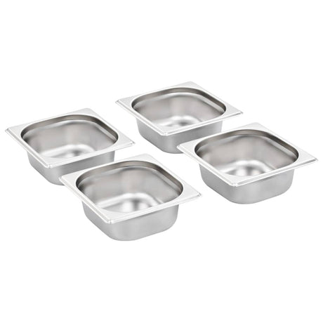 Vidaxl gastronormbakken 12 st gn 1 6 65 mm roestvrij staal