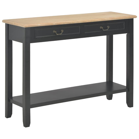 Vidaxl wandtafel 110x35x80 cm hout zwart