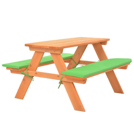 Vidaxl kinderpicknicktafel met banken 89x79x50 cm massief vurenhout