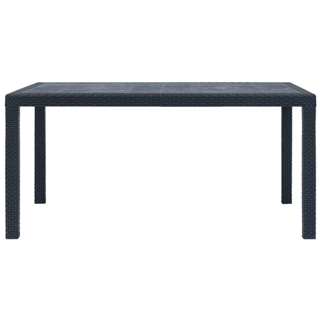 Vidaxl tuintafel 150x90x72 cm rattan-look kunststof antraciet