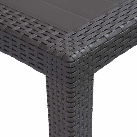 Vidaxl tuintafel 150x90x72 cm rattan-look kunststof bruin