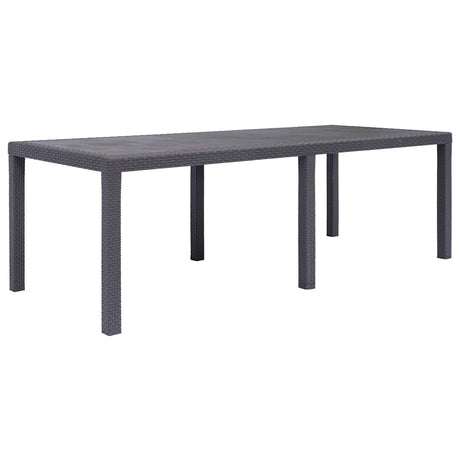 Vidaxl tuintafel 220x90x72 cm rattan-look kunststof bruin