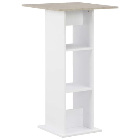 Vidaxl bartafel 60x60x110 cm wit en betonkleurig
