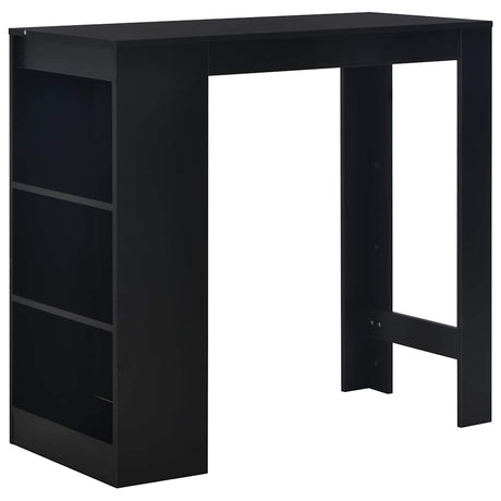 Vidaxl bartafel met schap 110x50x103 cm zwart
