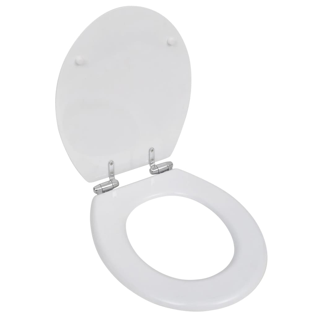 VidaXL Toiletbril met soft-closedeksel 2 st MDF wit