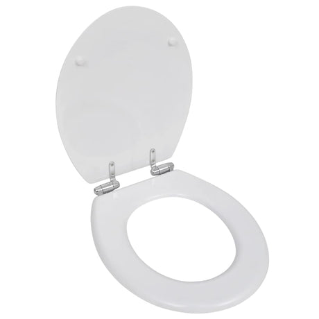 Vidaxl toiletbril met soft-closedeksel 2 st mdf wit
