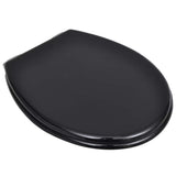 Vidaxl toiletbril met soft-closedeksel 2 st mdf zwart