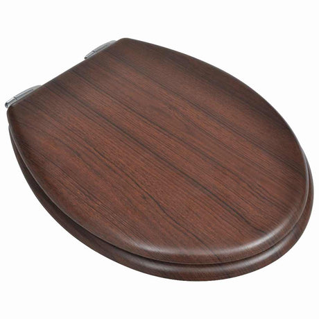 Vidaxl toiletbril met soft-closedeksel 2 st mdf bruin