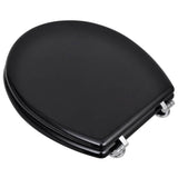 Vidaxl toiletbrillen met deksels 2 st mdf zwart