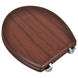 Vidaxl toiletbrillen met deksels 2 st mdf bruin